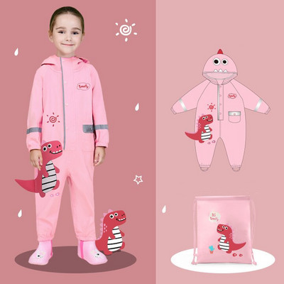 Detský pršiplášť s kresleným vzorom, roztomilý, s veľkým okrajom, reflexným pásikom, bezpečnostný, nepremokavý, študentský pončo, vonkajší, na nohu