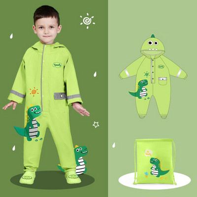 Detský pršiplášť s kresleným vzorom, roztomilý, s veľkým okrajom, reflexným pásikom, bezpečnostný, nepremokavý, študentský pončo, vonkajší, na nohu