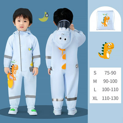 Detský pršiplášť s kresleným vzorom, roztomilý, s veľkým okrajom, reflexným pásikom, bezpečnostný, nepremokavý, študentský pončo, vonkajší, na nohu