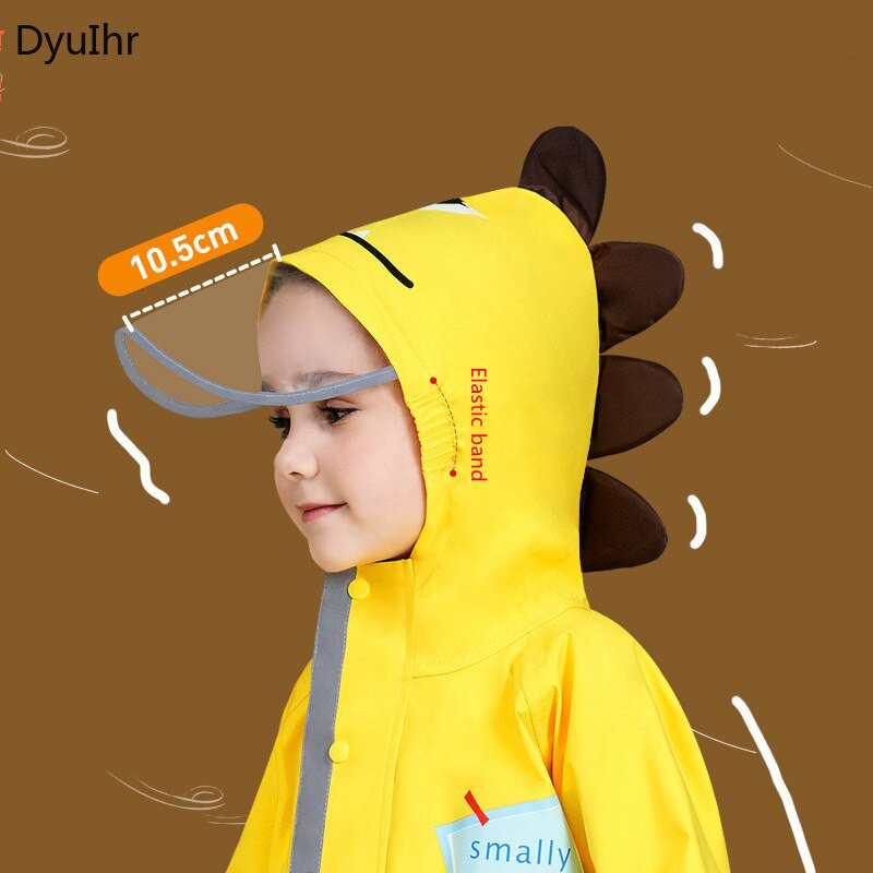 Detský pršiplášť s kresleným vzorom, roztomilý, s veľkým okrajom, reflexným pásikom, bezpečnostný, nepremokavý, študentský pončo, vonkajší, na nohu