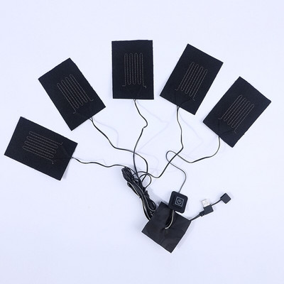 Ζεστά επιθέματα πάστας USB Γρήγορης θέρμανσης Θέρμανση από ανθρακονήματα Ασφαλής θερμαντική επιφάνεια για υφασμάτινο γιλέκο Μπουφάν Παπούτσια Κάλτσες 25*16cm