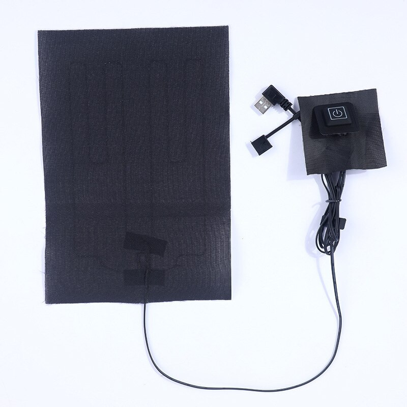 USB šiltos pastos padėklai Greitai įkaistantys anglies pluošto kaitinimo padas Saugus kaitinimas Šiltesnis padėklas medžiaginiam liemeniui Striukui Batams Kojinės 25*16cm