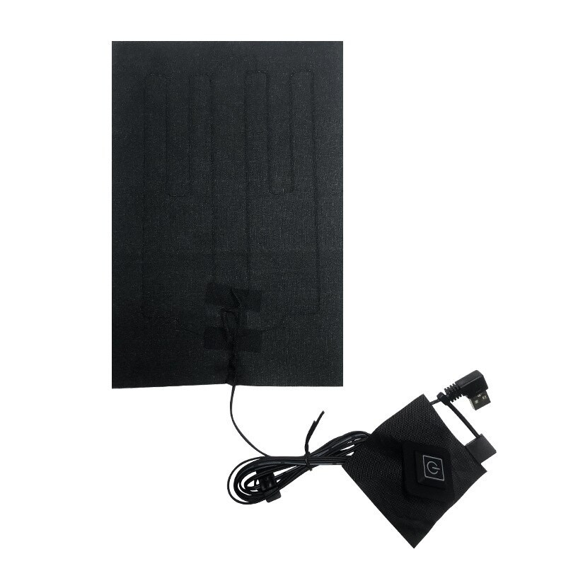 USB šiltos pastos padėklai Greitai įkaistantys anglies pluošto kaitinimo padas Saugus kaitinimas Šiltesnis padėklas medžiaginiam liemeniui Striukui Batams Kojinės 25*16cm