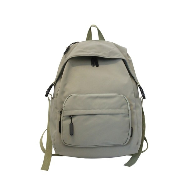 Jednofarebný textilný batoh pre mužov so zipsom