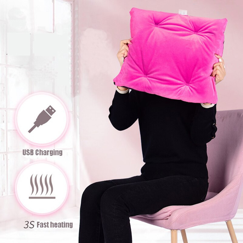 Karštas ruduo ir žiema šiltas USB elektrinis šildymas automobilio biuro kėdės šildymo kilimėlis buitinė pagalvėlė vairuotojas šildomas sėdynės pagalvėlė