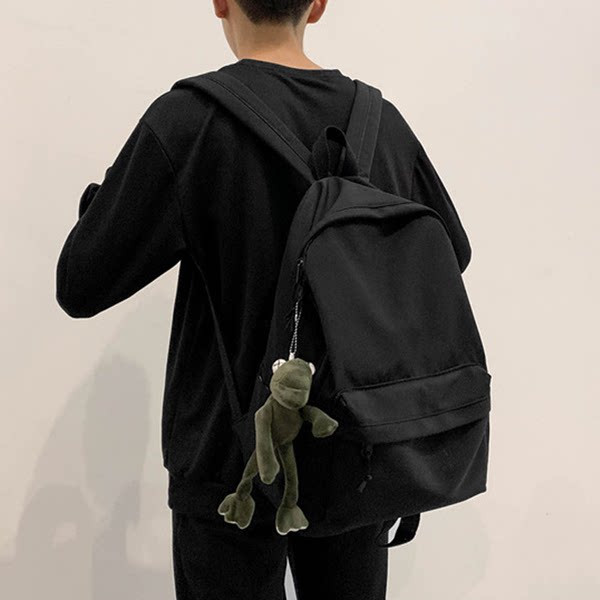 Ležérny textilný batoh pre mužov so zipsom a 3D prvkom