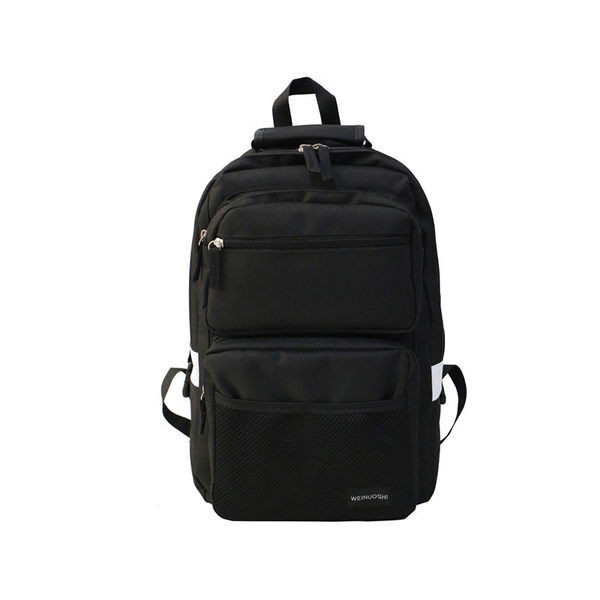 Rucsac textil pentru bărbați cu fermoar și inscripție