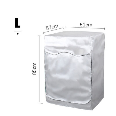 Veļas mašīnas pārsegs Sudraba poliestera ūdensnecaurlaidīgs vāks Pilnībā automātisks rullīšu mazgātājs Oksfordas auduma veļas žāvētāja putekļu necaurlaidīgs vāks