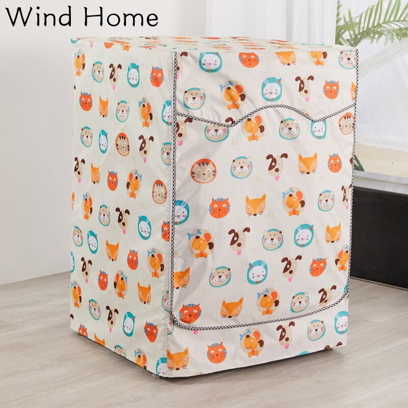 Mașină de spălat cu role complet automată cu protecție solară Mașină de spălat Husă impermeabilă Uscător Poliester argintiu Capac mașină de spălat la praf