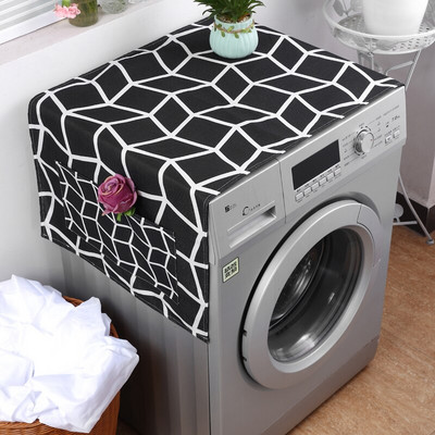Huse de praf cu romb geometric Huse pentru mașină de spălat Frigider Protector de praf Căprior Bumbac in Husă de praf Curățenie acasă