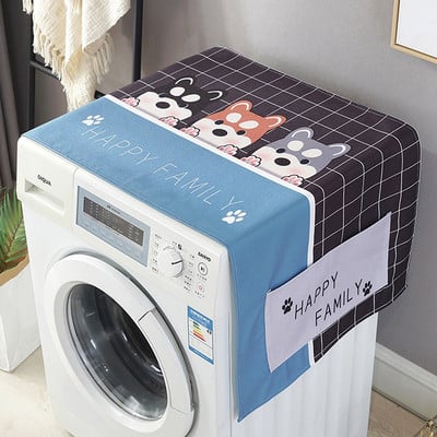 Kryt na chladničku a práčku s úložnými vreckami, tašky, univerzálne opaľovacie krémy, vianočná dekorácia v kuchyni