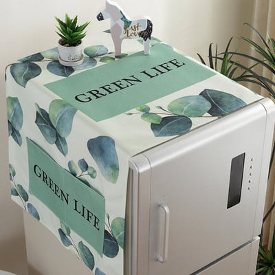 Kryt na chladničku a práčku s úložnými vreckami, tašky, univerzálne opaľovacie krémy, vianočná dekorácia v kuchyni