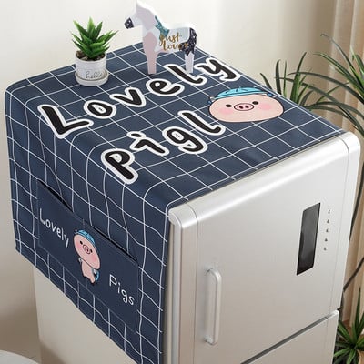 Kryt na chladničku a práčku s úložnými vreckami, tašky, univerzálne opaľovacie krémy, vianočná dekorácia v kuchyni