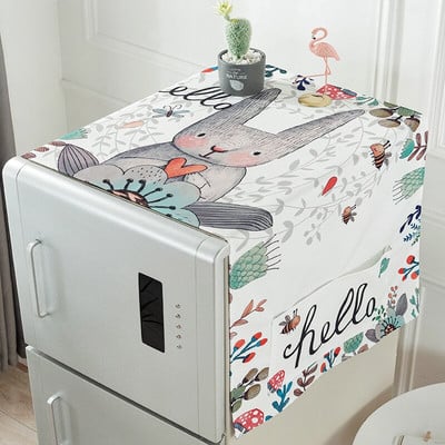 Kryt na chladničku a práčku s úložnými vreckami, tašky, univerzálne opaľovacie krémy, vianočná dekorácia v kuchyni