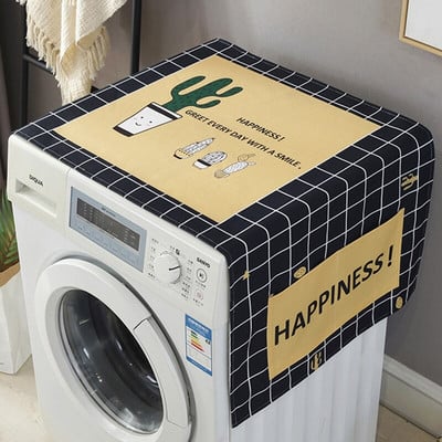 Kryt na chladničku a práčku s úložnými vreckami, tašky, univerzálne opaľovacie krémy, vianočná dekorácia v kuchyni