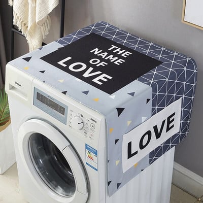 Kryt na chladničku a práčku s úložnými vreckami, tašky, univerzálne opaľovacie krémy, vianočná dekorácia v kuchyni