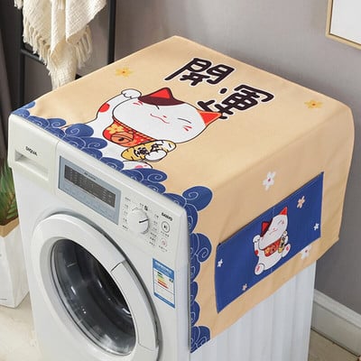 Kryt na chladničku a práčku s úložnými vreckami, tašky, univerzálne opaľovacie krémy, vianočná dekorácia v kuchyni