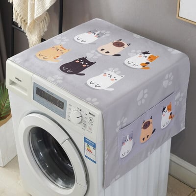 Kryt na chladničku a práčku s úložnými vreckami, tašky, univerzálne opaľovacie krémy, vianočná dekorácia v kuchyni