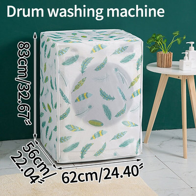 PEVA vandeniui atsparus skalbimo mašinos dangtis Buitinis automatinis pulsatoriaus būgno tipas Užtrauktukas Apsauginis nuo dulkių Namų organizacija Apsauginiai nuo dulkių