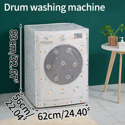 PEVA vandeniui atsparus skalbimo mašinos dangtis Buitinis automatinis pulsatoriaus būgno tipas Užtrauktukas Apsauginis nuo dulkių Namų organizacija Apsauginiai nuo dulkių