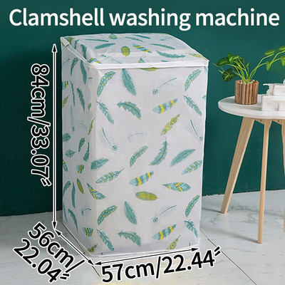 PEVA vandeniui atsparus skalbimo mašinos dangtis Buitinis automatinis pulsatoriaus būgno tipas Užtrauktukas Apsauginis nuo dulkių Namų organizacija Apsauginiai nuo dulkių