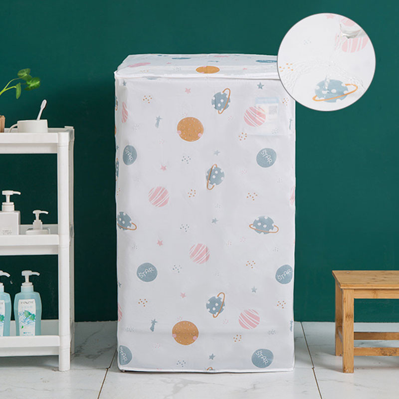 PEVA vandeniui atsparus skalbimo mašinos dangtis Buitinis automatinis pulsatoriaus būgno tipas Užtrauktukas Apsauginis nuo dulkių Namų organizacija Apsauginiai nuo dulkių