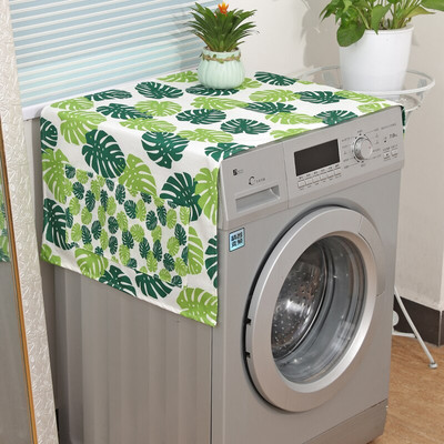 Πράσινο λεμόνι Καλύμματα σκόνης πλυντηρίου ρούχων με λουλούδια τροπικά φυτά Προστατευτικό εκτύπωσης Λευκά είδη καθαρισμού σπιτιού Αξεσουάρ σπιτιού