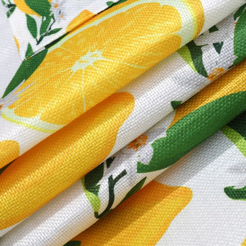 Πράσινο λεμόνι Καλύμματα σκόνης πλυντηρίου ρούχων με λουλούδια τροπικά φυτά Προστατευτικό εκτύπωσης Λευκά είδη καθαρισμού σπιτιού Αξεσουάρ σπιτιού