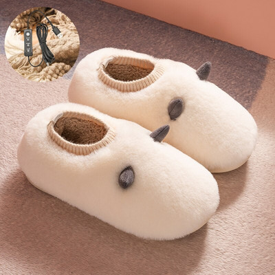 USB ohrievače nôh, nastaviteľná teplota, vyhrievané ohrievače nôh, odnímateľné a umývateľné plyšové roztomilé papuče, zimné hrejivé príslušenstvo