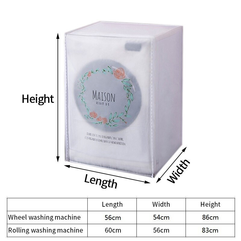 PEVA mosógép huzat Porálló huzatok dobpulzátoros mosógéphez Cartoon Cute Protector vízálló porkabát