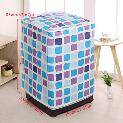 Capac pentru mașină de spălat rufe cu protecție solară automată uscător de rufe Protector rezistent la apă, argintiu, cu imprimeu cu animale din desene animate, husă rezistentă la praf