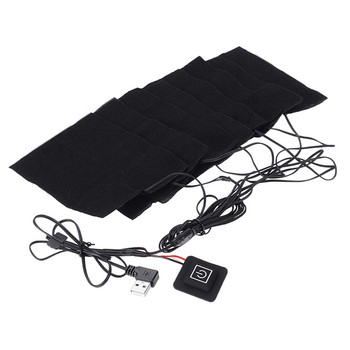 8 в 1 Електрически USB якета Дрехи Нагревателна подложка Зимна жилетка Отопляеми топли подложки Влакнест нагревател