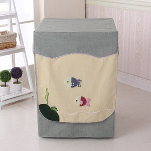 Ochranný kryt na práčku z bavlnenej a ľanovej tkaniny, vodeodolný opaľovací krém, typ bubna