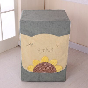 Ochranný kryt na práčku z bavlnenej a ľanovej tkaniny, vodeodolný opaľovací krém, typ bubna