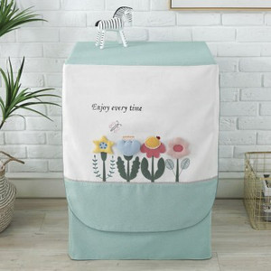 Ochranný kryt na práčku z bavlnenej a ľanovej tkaniny, vodeodolný opaľovací krém, typ bubna