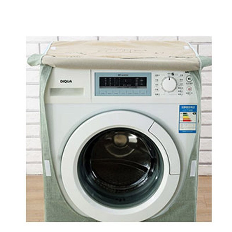 Ochranný kryt na práčku z bavlnenej a ľanovej tkaniny, vodeodolný opaľovací krém, typ bubna