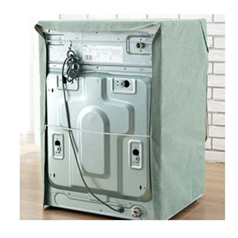 Ochranný kryt na práčku z bavlnenej a ľanovej tkaniny, vodeodolný opaľovací krém, typ bubna