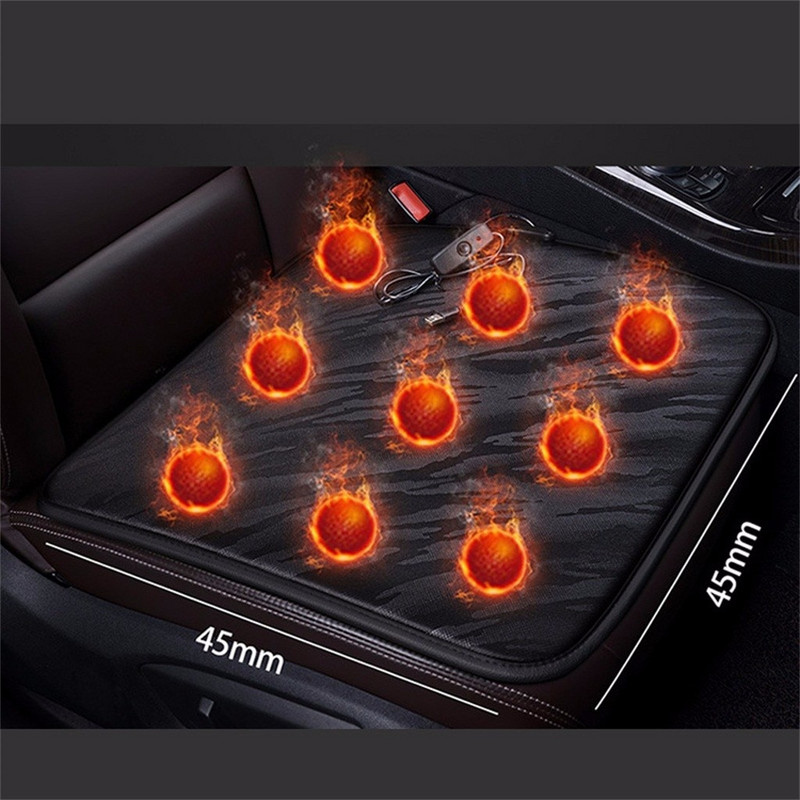 USB autófűtő párna téli autószőnyeg autós univerzális ülés elektromos fűtés üléspárna 12V autós vastagító elektromos fűtőbetét