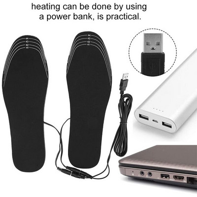 USB šildomi batų vidpadžiai elektriniai pėdų šildytuvai pėdų šildytuvai kojinių kilimėliai žiemai lauko sportui šildomi vidpadžiai žiemai šilti
