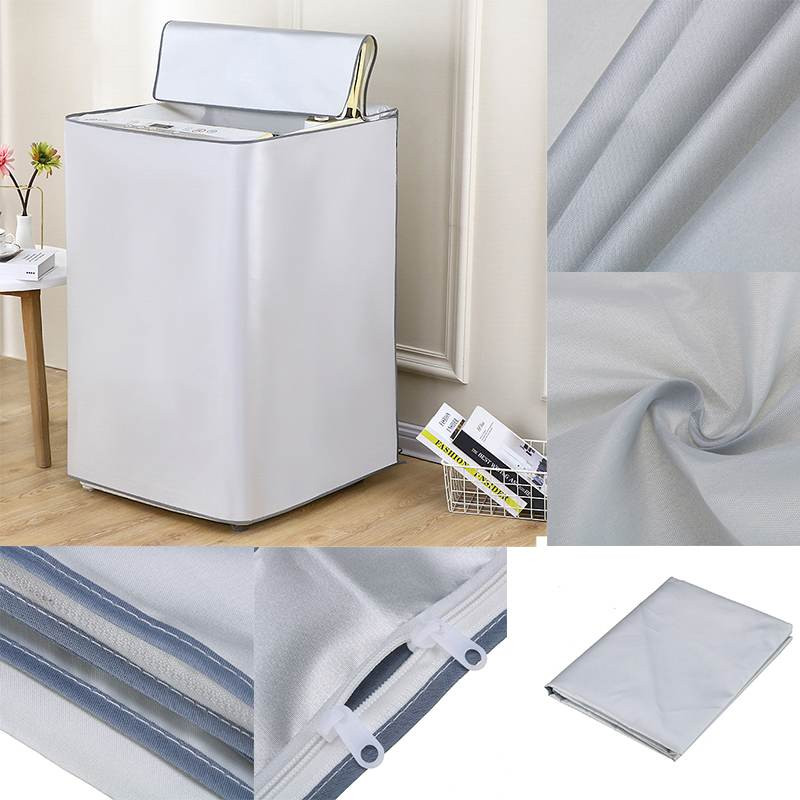 Κάλυμμα πλυντηρίου ρούχων Πλήρως αυτόματο αντηλιακό με ρολό Πλυντήριο ρούχων αδιάβροχο κάλυμμα στεγνωτήριο πολυεστέρας ασημί Αδιάβροχο