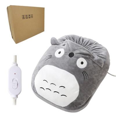 Električni grijač za stopala od 220 V. Slatki grijani grijač za stopala Perivi plišani grijani jastučić Kontrola temperature Zimski proizvodi za grijanje