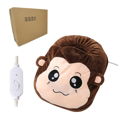 Električni grijač za stopala od 220 V. Slatki grijani grijač za stopala Perivi plišani grijani jastučić Kontrola temperature Zimski proizvodi za grijanje