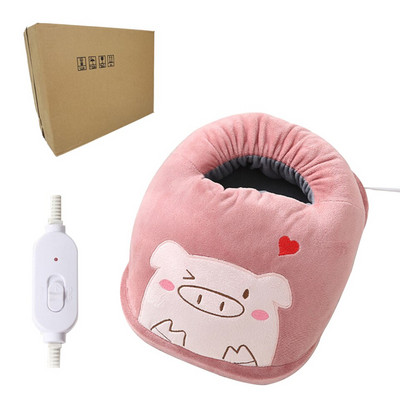 Električni grijač za stopala od 220 V. Slatki grijani grijač za stopala Perivi plišani grijani jastučić Kontrola temperature Zimski proizvodi za grijanje