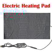 Elektrinis šildymo padas PU odinis krokodilo raštas USB Šildomas Šildomas kilimėlis katės šuns kaklui Nugarai 3 režimai, reguliuojama temperatūra