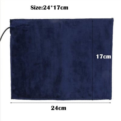 Elektrinis šildymo padas PU odinis krokodilo raštas USB Šildomas Šildomas kilimėlis katės šuns kaklui Nugarai 3 režimai, reguliuojama temperatūra