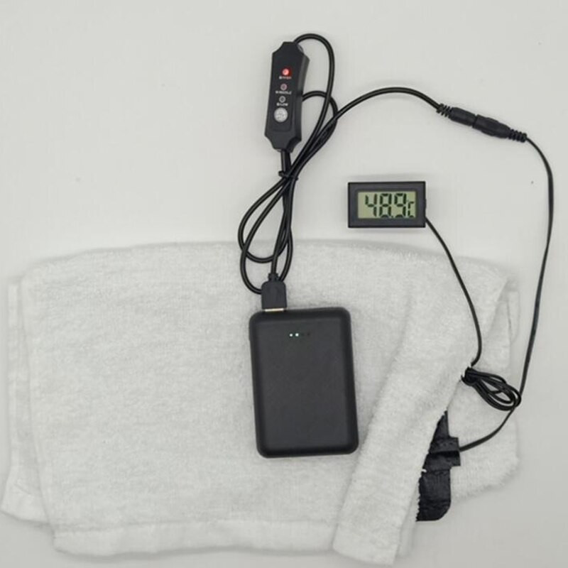 Elektrinis šildymo padas PU odinis krokodilo raštas USB Šildomas Šildomas kilimėlis katės šuns kaklui Nugarai 3 režimai, reguliuojama temperatūra