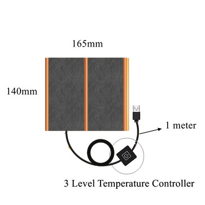 5V USB Električni grijaći film Jastučić Termalna karbonska vlakna Daleki infracrveni grijač Omotač Jakna za kućne ljubimce Prsluk Rukavice Čarape Hlače Remeni Odjeća