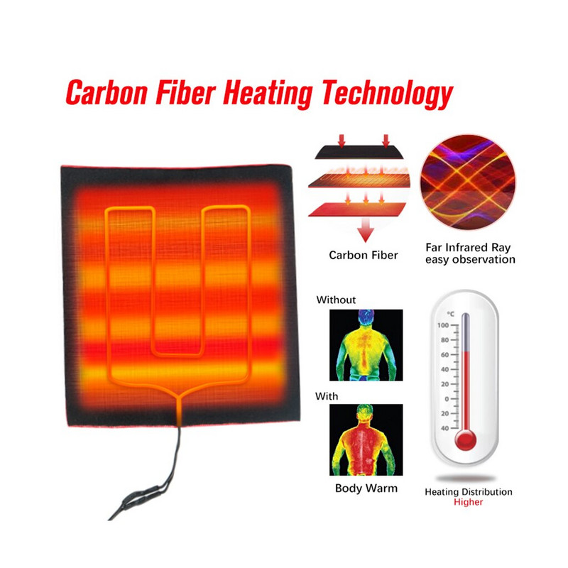 5V USB Električni grijaći film Jastučić Termalna karbonska vlakna Daleki infracrveni grijač Omotač Jakna za kućne ljubimce Prsluk Rukavice Čarape Hlače Remeni Odjeća