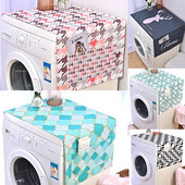 Ružové kryty na prach s geometrickým vzorom Houndstooth, kosoštvorce, kryty na práčku, chránič chladničky, ľanový kryt na prach, upratovanie domácnosti