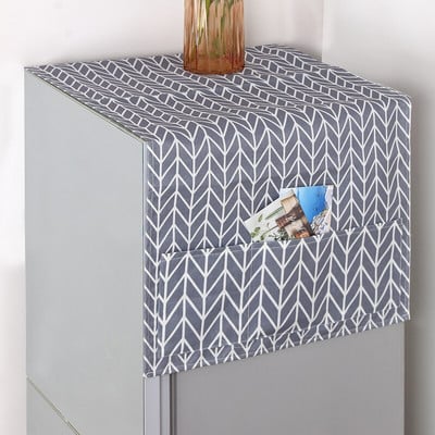 Ružové kryty na prach s geometrickým vzorom Houndstooth, kosoštvorce, kryty na práčku, chránič chladničky, ľanový kryt na prach, upratovanie domácnosti